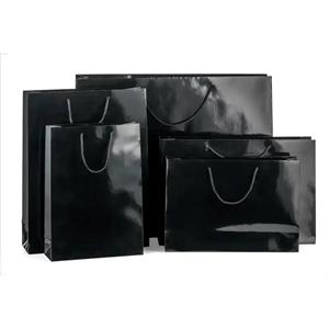 Black Gloss Paper Boutique Bags