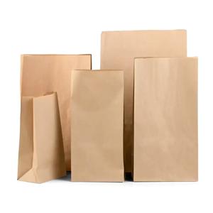 Block Bottom Brown Kraft Paper Bags