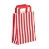 Red Candy Stripe Paper Carrier Bags [HappyPack.me Brand]