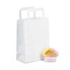 Premium Flat Handle White Paper Carrier Bags