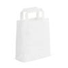 Premium Flat Handle White Paper Carrier Bags