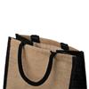 Natural Jute Black Trim Bags with Luxury Padded Handles