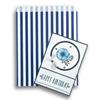 Dark Blue Candy Stripe Paper Bags