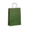 Dark Green Paper Carrier Bags with Twisted Handles