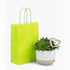 Lime Green Premium Italian Paper Carrier Bags with Twisted Handles