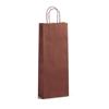 Italian Bordeaux Paper One Bottle Bag with Twisted Handles