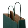 Italian Green Paper One Bottle Bag with Twisted Handles