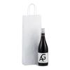 Italian White Paper One Bottle Bag with Twisted Handles