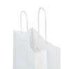 Italian White Paper One Bottle Bag with Twisted Handles