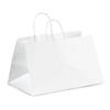 White Wide Base Paper Carrier Bags With Twisted Handles