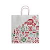 Iconic Christmas Wide Base Paper Carrier Bags With Twisted Handles