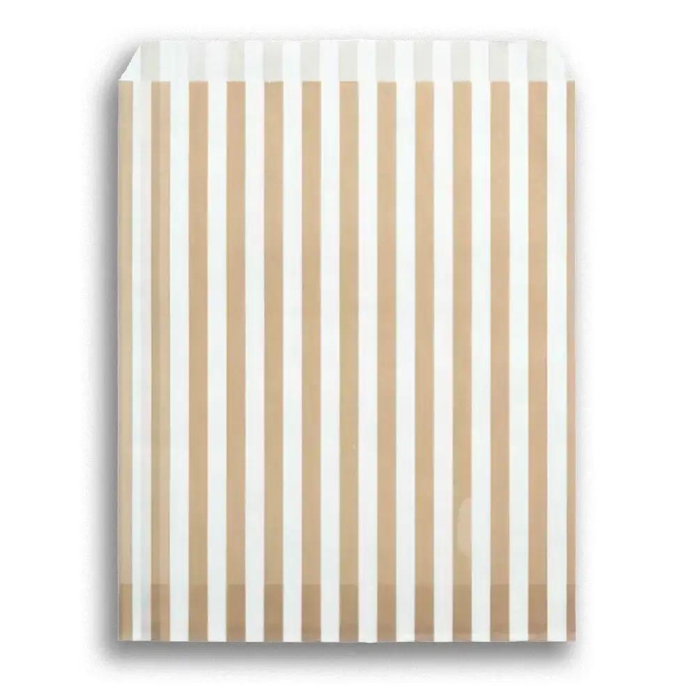 Gold Candy Stripe Paper Bags