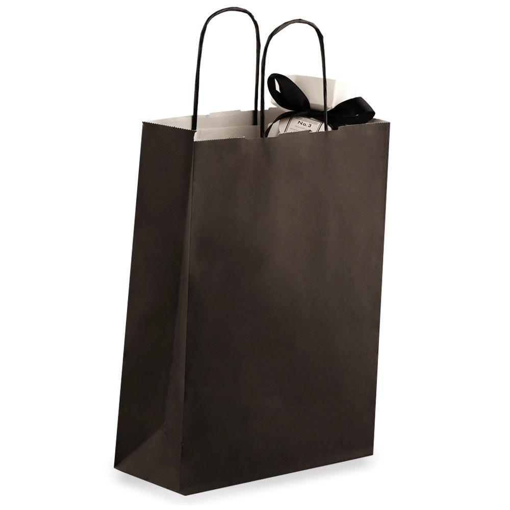 Black Paper Carrier Bags with Twisted Handles