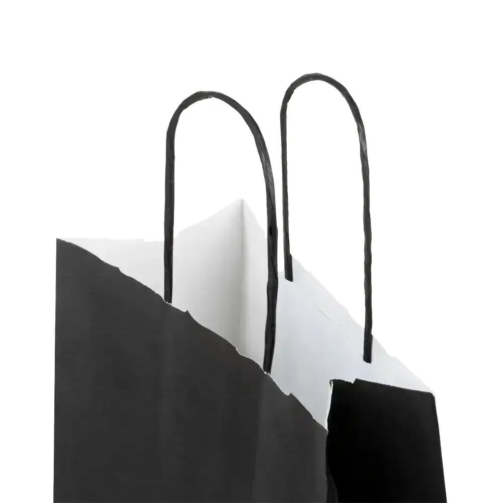 Black Premium Italian Paper Carrier Bags with Twisted Handles