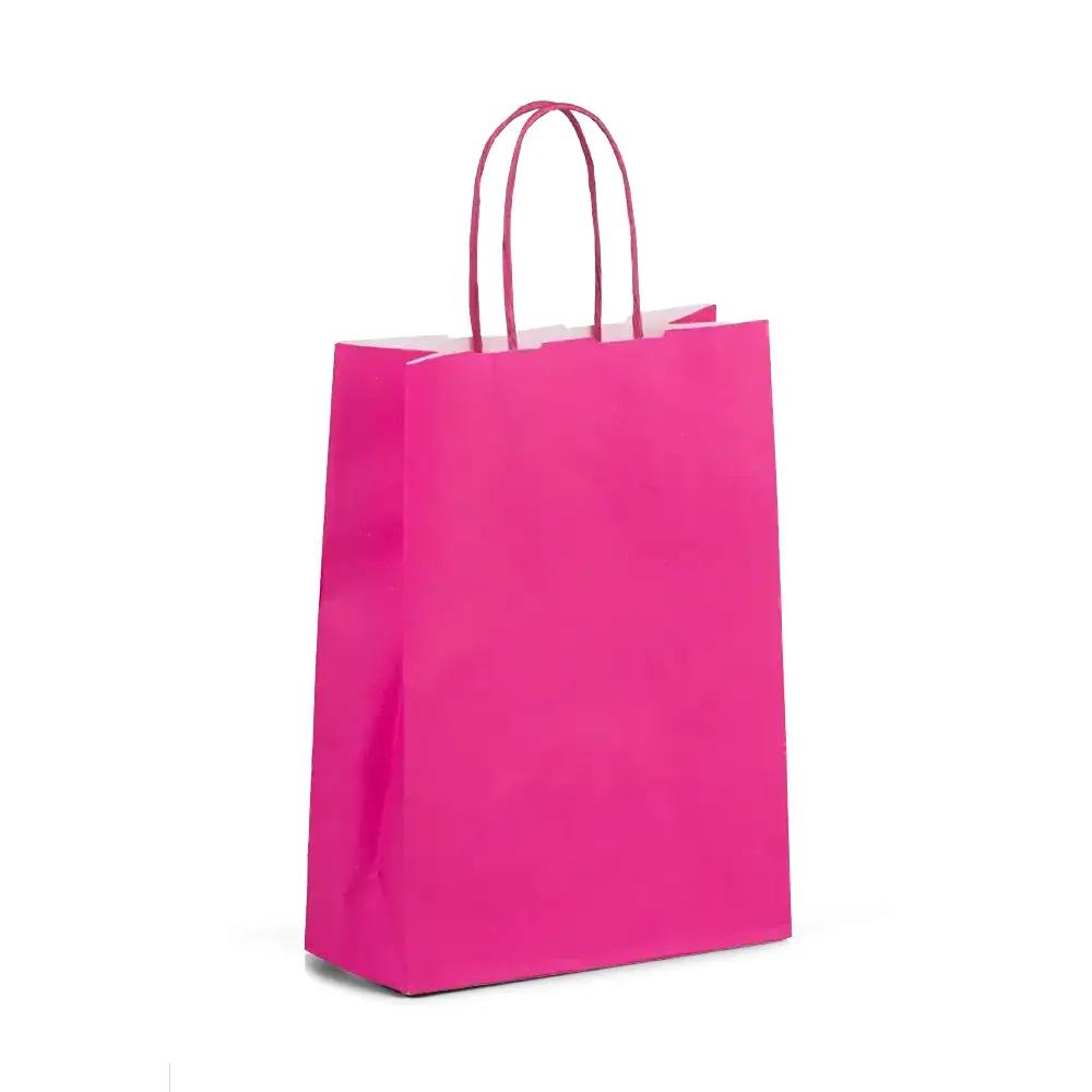 Magenta Premium Italian Paper Carrier Bags with Twisted Handles