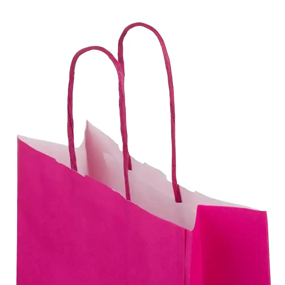 Magenta Premium Italian Paper Carrier Bags with Twisted Handles