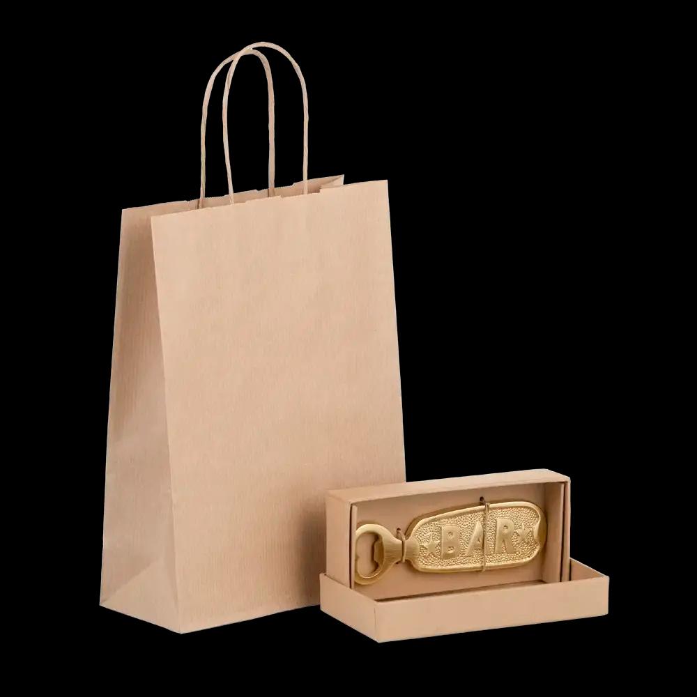 Brown Premium Italian Paper Carrier Bags with Twisted Handles