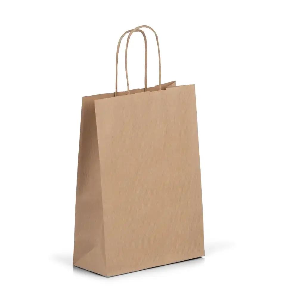 Brown Premium Italian Paper Carrier Bags with Twisted Handles