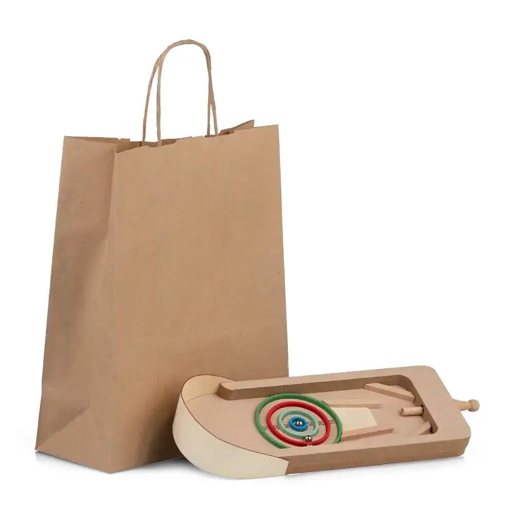 Value Brown Recycled (Unribbed) Paper Carrier Bags with Twisted Handles