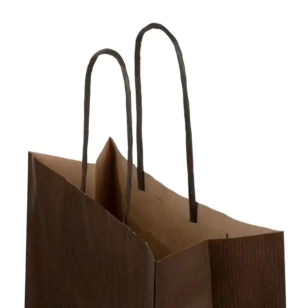 Chocolate Brown Premium Italian Paper Carrier Bags with Twisted Handles