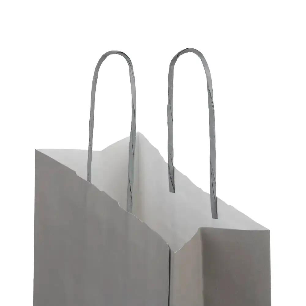 Grey  Premium Italian Paper Carrier Bags with Twisted Handles