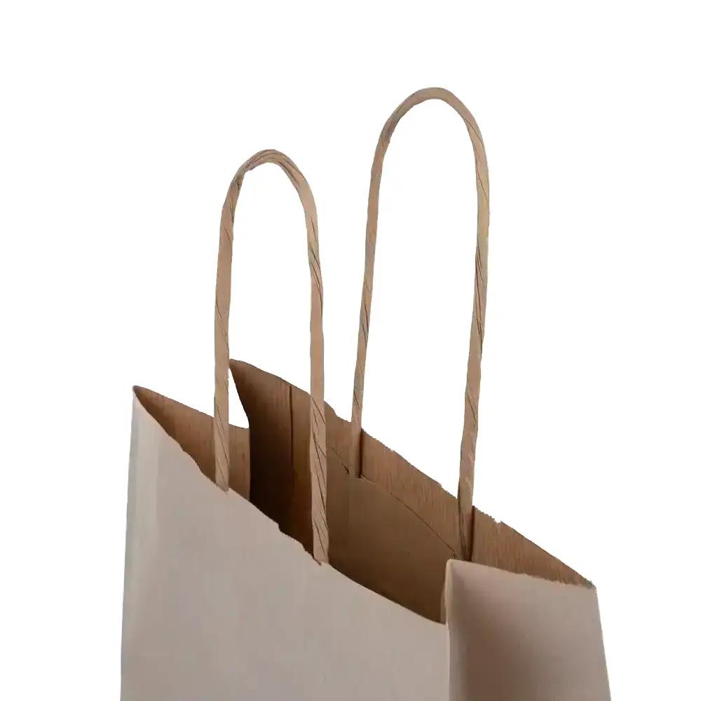 Stone Premium Italian Paper Carrier Bags with Twisted Handles