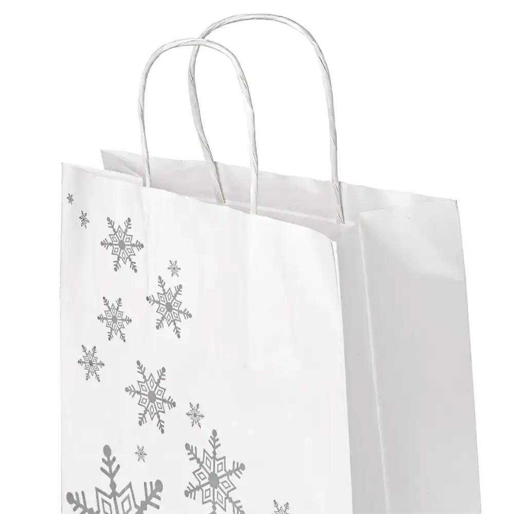 Snowflake Design Paper Carrier Bags