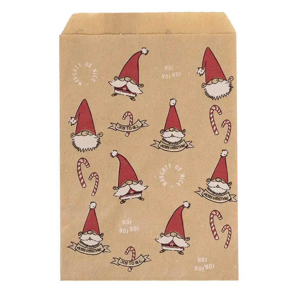 Smiling Santa Brown Christmas Counter Bags