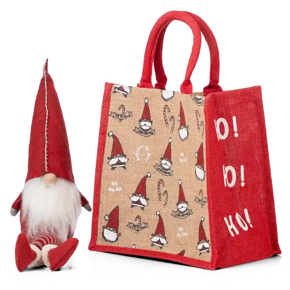 Smiling Santa Jute Bags with Luxury Padded Handles