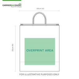 Magenta Printed Paper Carrier Bags with Twisted Handles