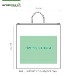 Magenta Printed Paper Carrier Bags with Twisted Handles