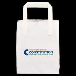 Printed External Flat Handle Paper Carrier Bags