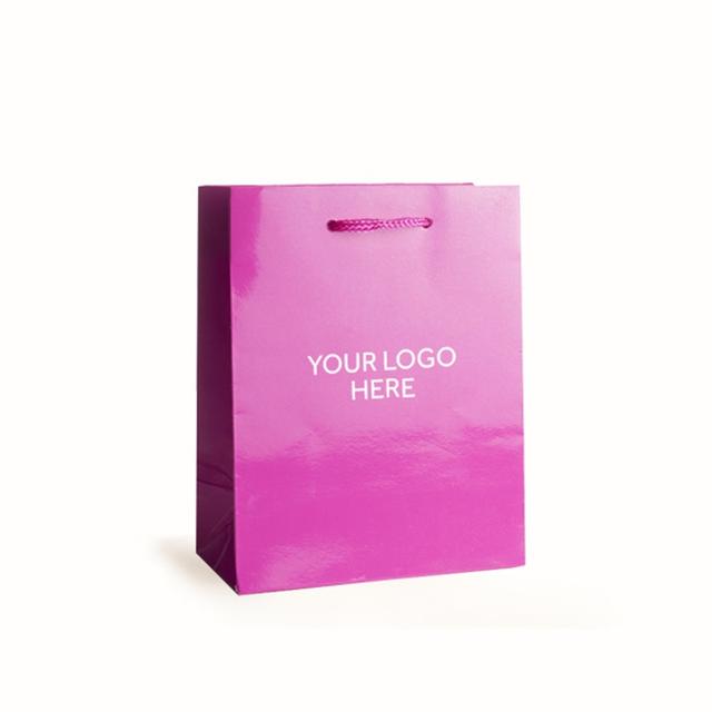 Shocking Pink Printed Gloss Laminated Bags