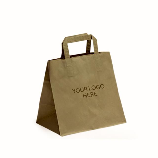 Brown Printed Patisserie Bags