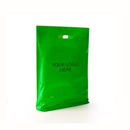 Apple Green Printed Varigauge Plastic Carrier Bags