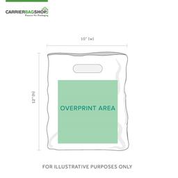 Dark Green Printed Plastic Carrier Bags