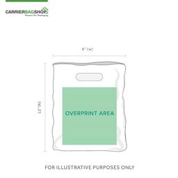 Dark Green Printed Plastic Carrier Bags