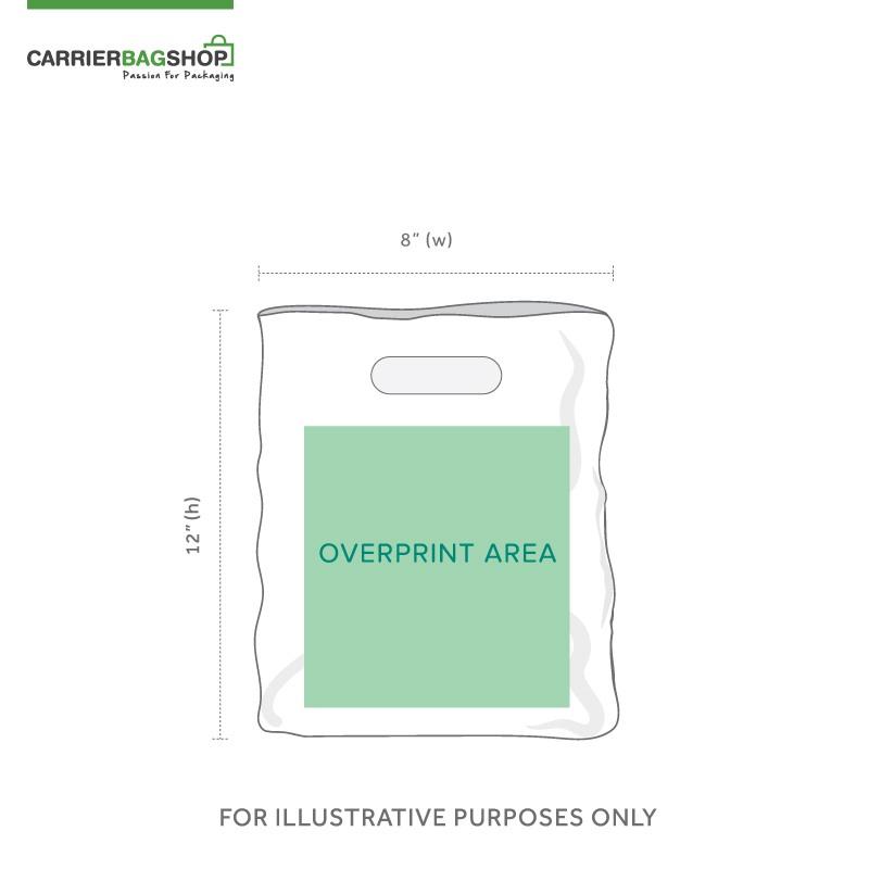 Dark Green Printed Plastic Carrier Bags