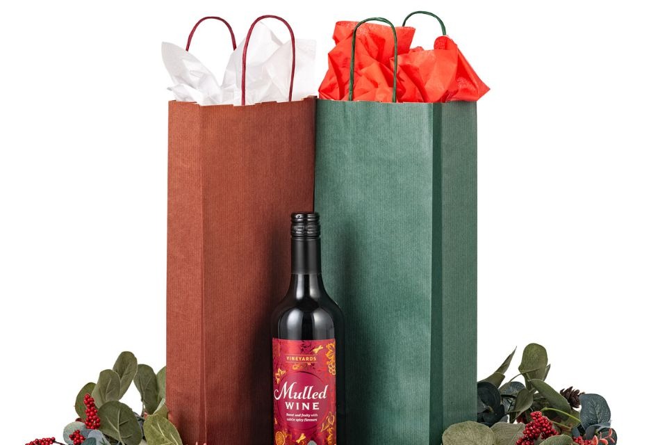 Tissue paper in wine bags